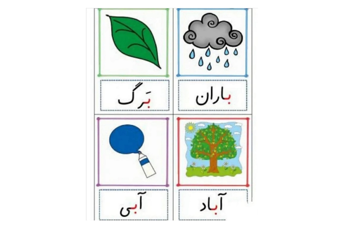 آموزش حرف ب
