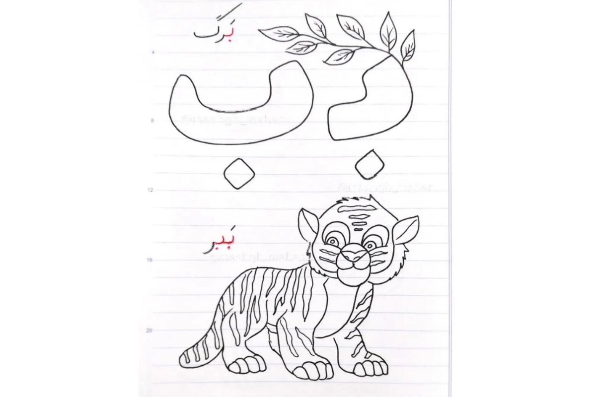 آموزش حرف ب