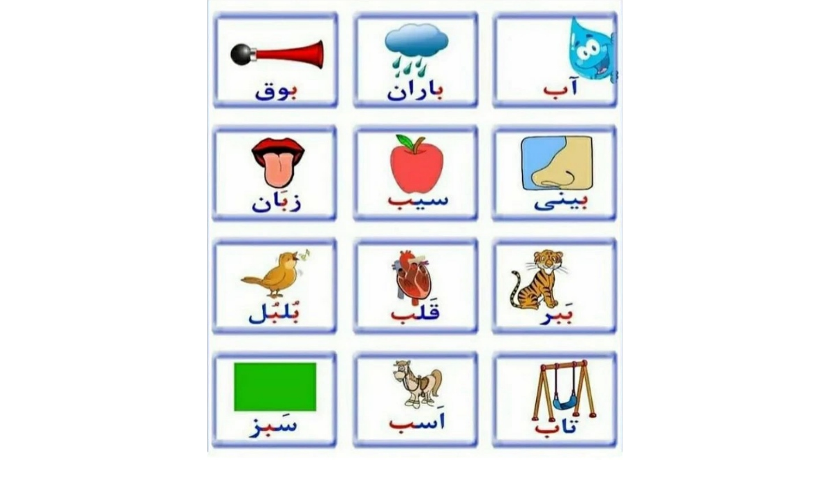 آموزش حرف ب