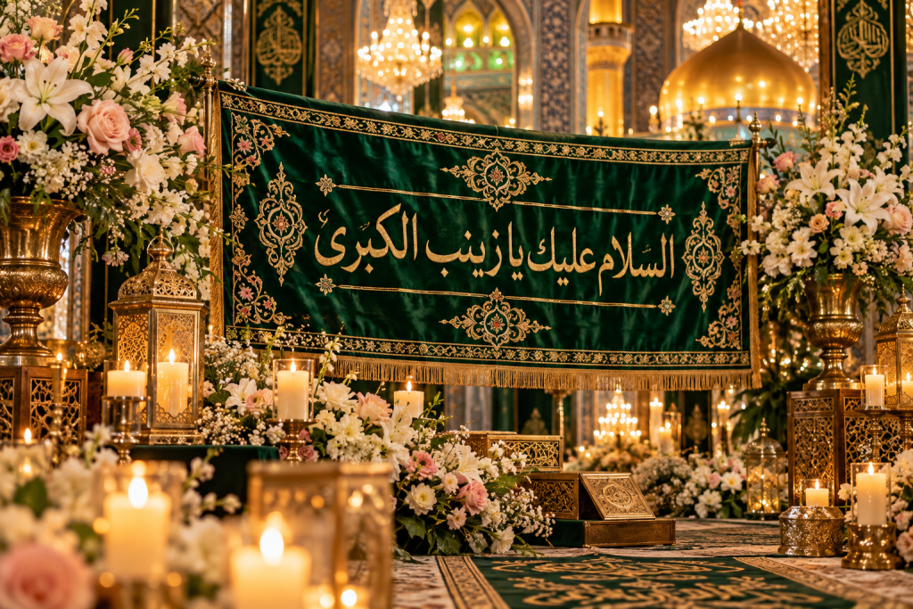 عکس نوشته ولادت حضرت زینب برای پروفایل