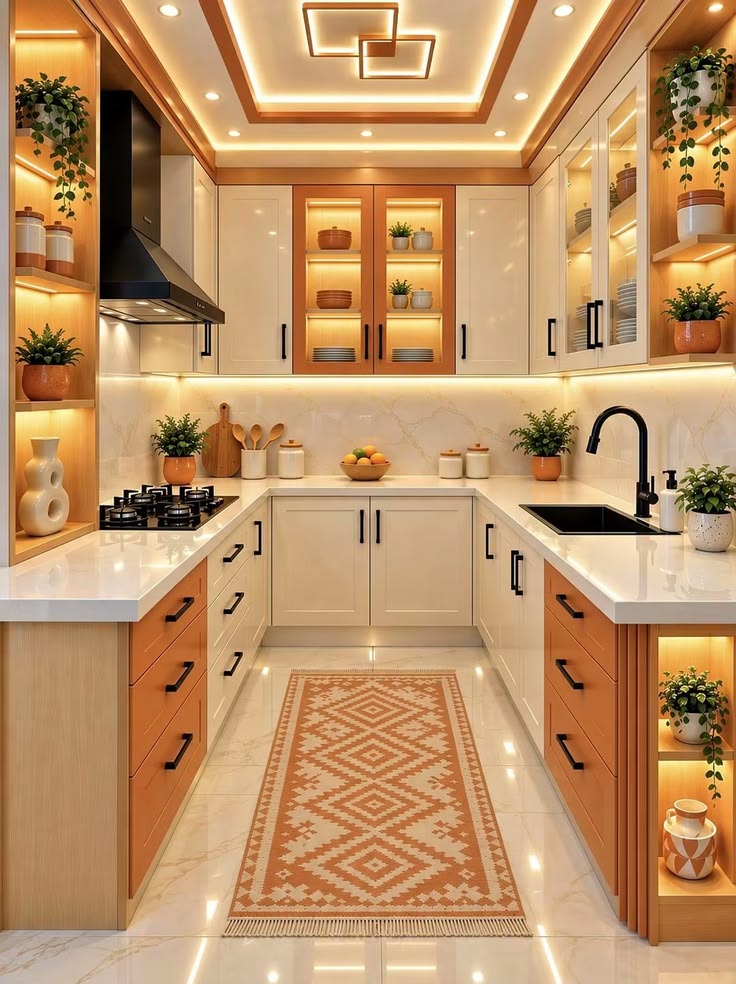 کابینت برای آشپزخانه مستطیل -دراز