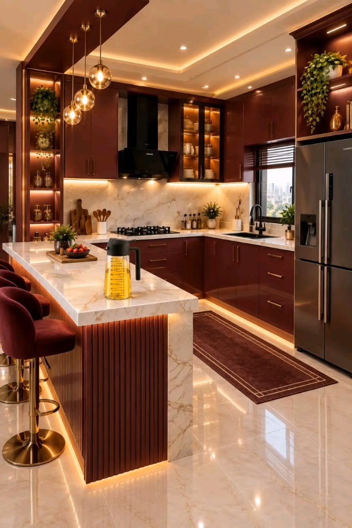 کابینت برای آشپزخانه مستطیل -دراز