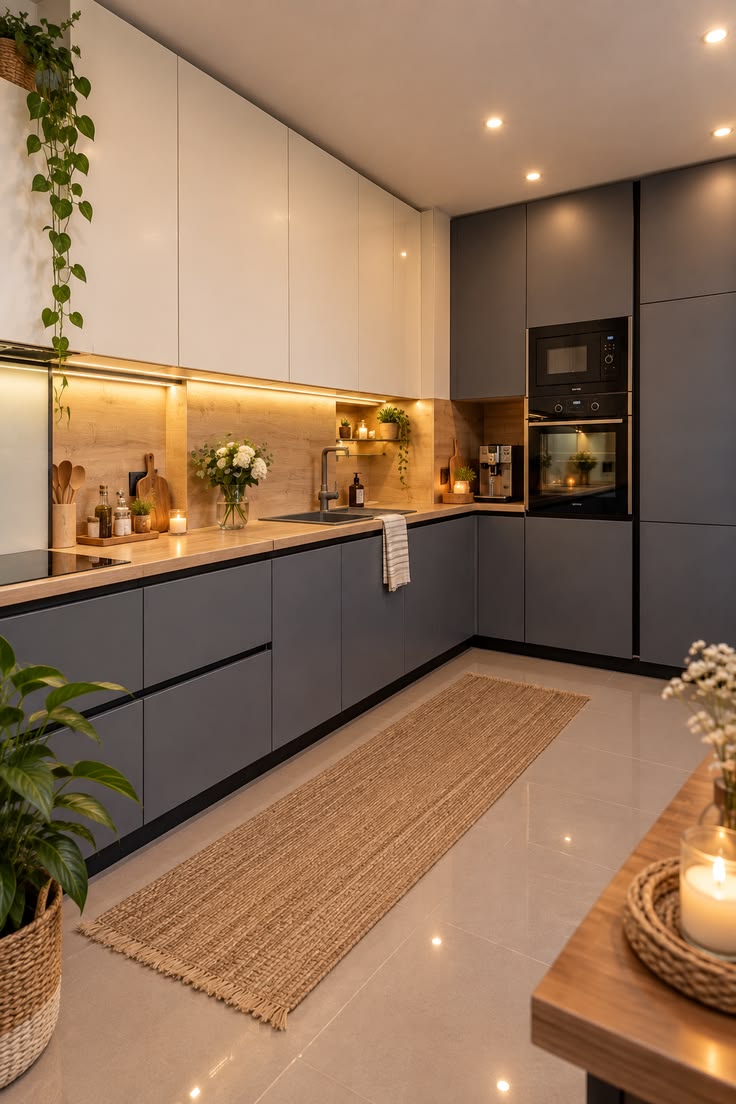 کابینت برای آشپزخانه مستطیل -دراز