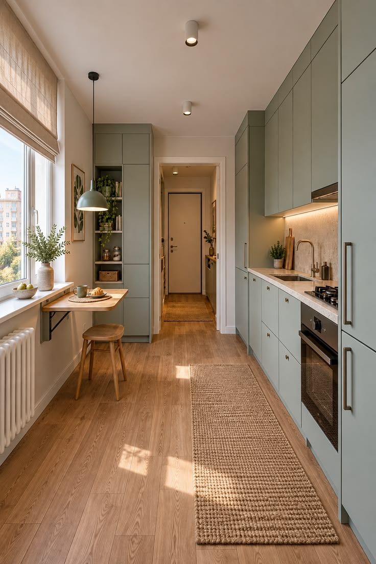 کابینت برای آشپزخانه مستطیل -دراز