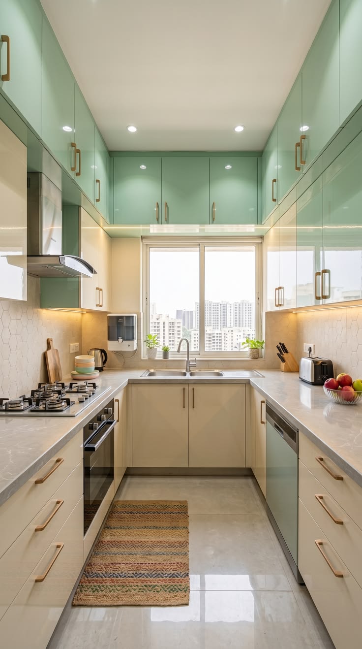 کابینت برای آشپزخانه مستطیل -دراز