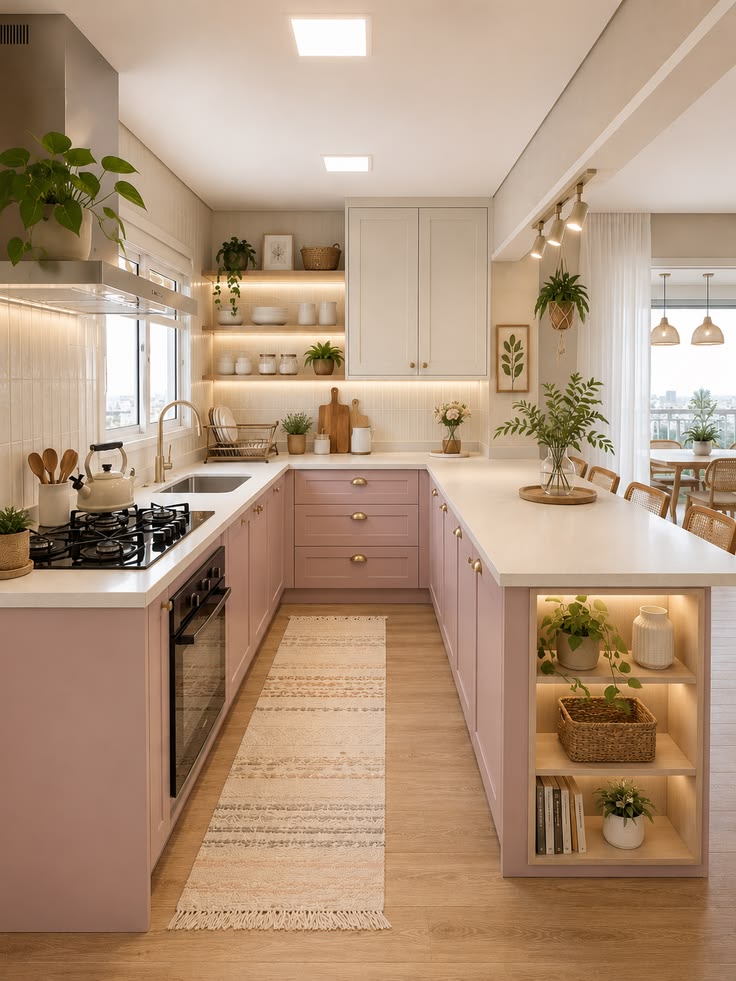 کابینت برای آشپزخانه مستطیل -دراز