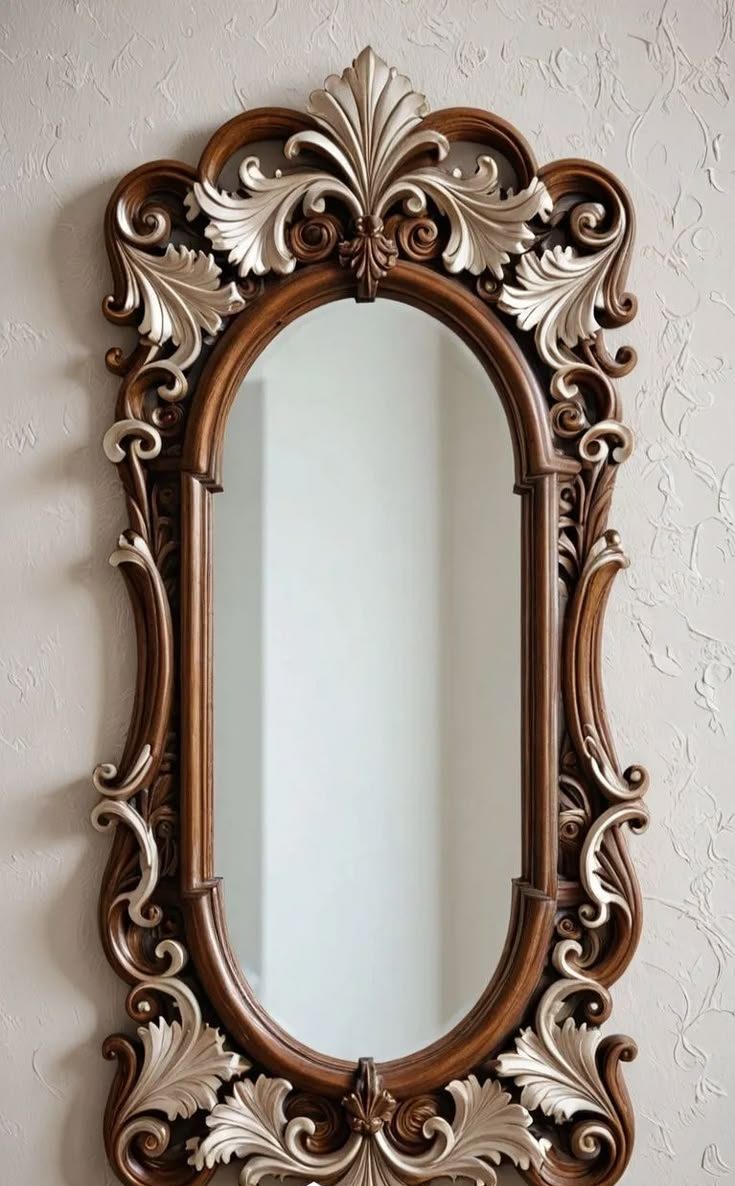 آینه دیواری منبت چوبی