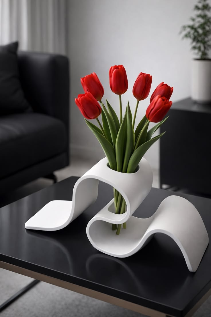 گلدان شیک گل و گیاه طبیعی
