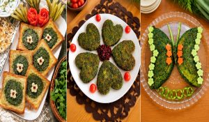 تزیین کوکو سبزی
