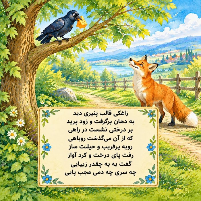 روباه و زاغ