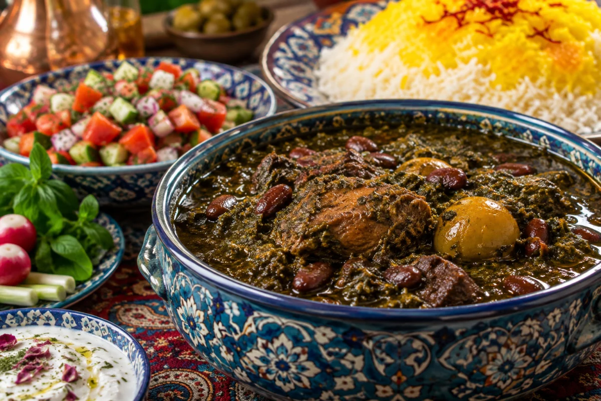 قورمه سبزی با گوشت چرخکرده برای ۵ تا ۶ نفر؛ مواد لازم و روش پخت