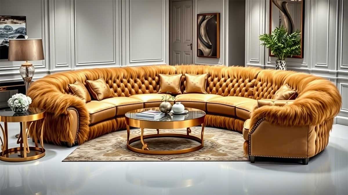 مبل طرح شیر، نماد قدرت و عظمت