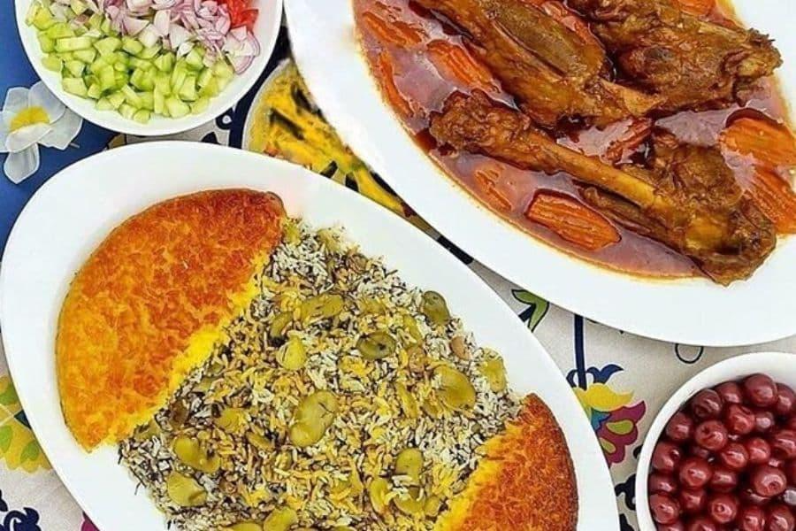 باقالی‌پلو با ماهیچه