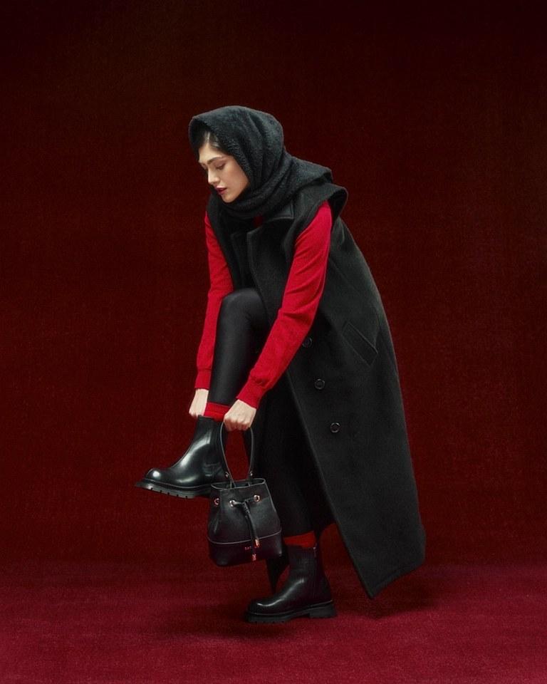 استایل پاییزی با بوت اسپرت دخترانه چرم کاکتوس