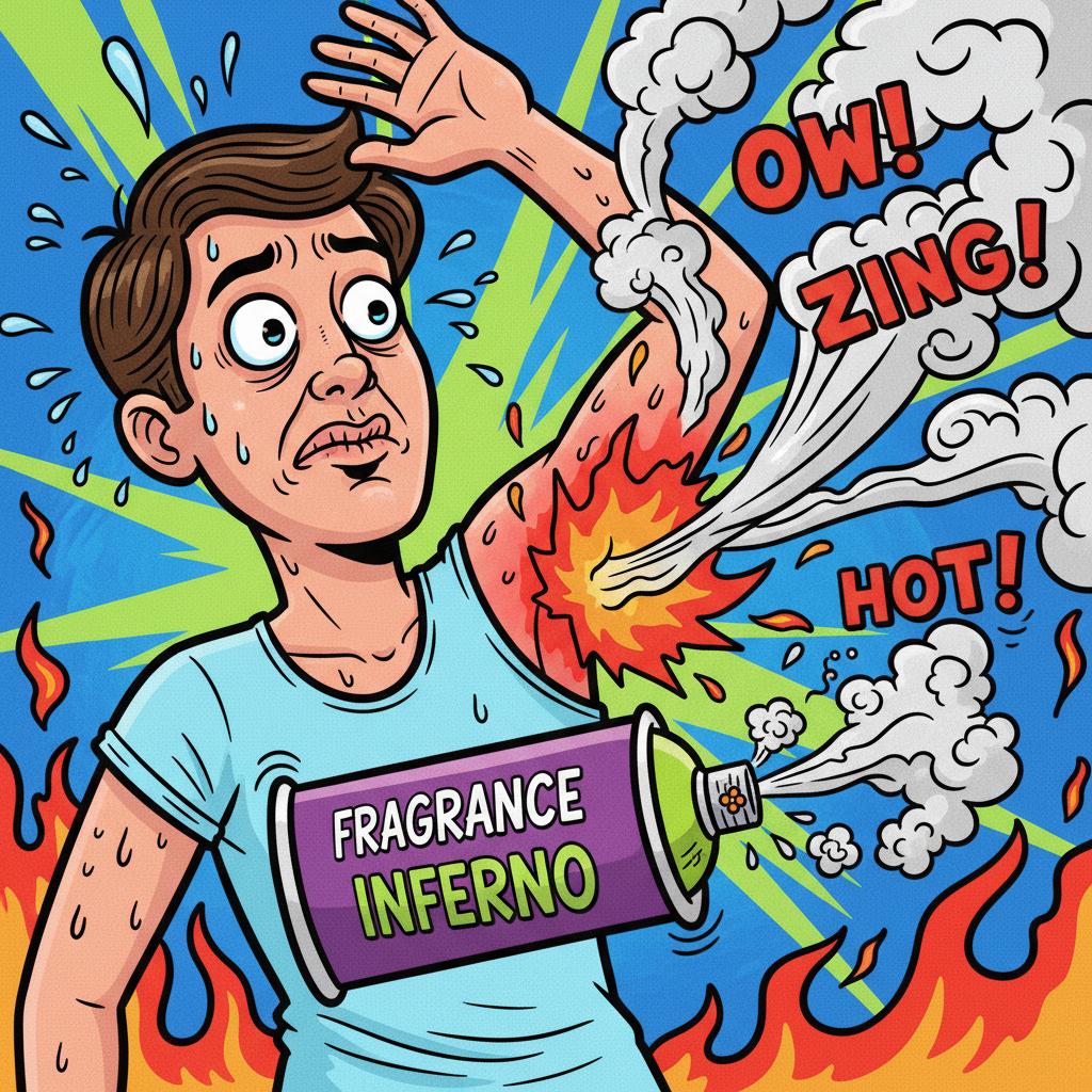 سوزش بعد از زدن اسپری ضد تعریق