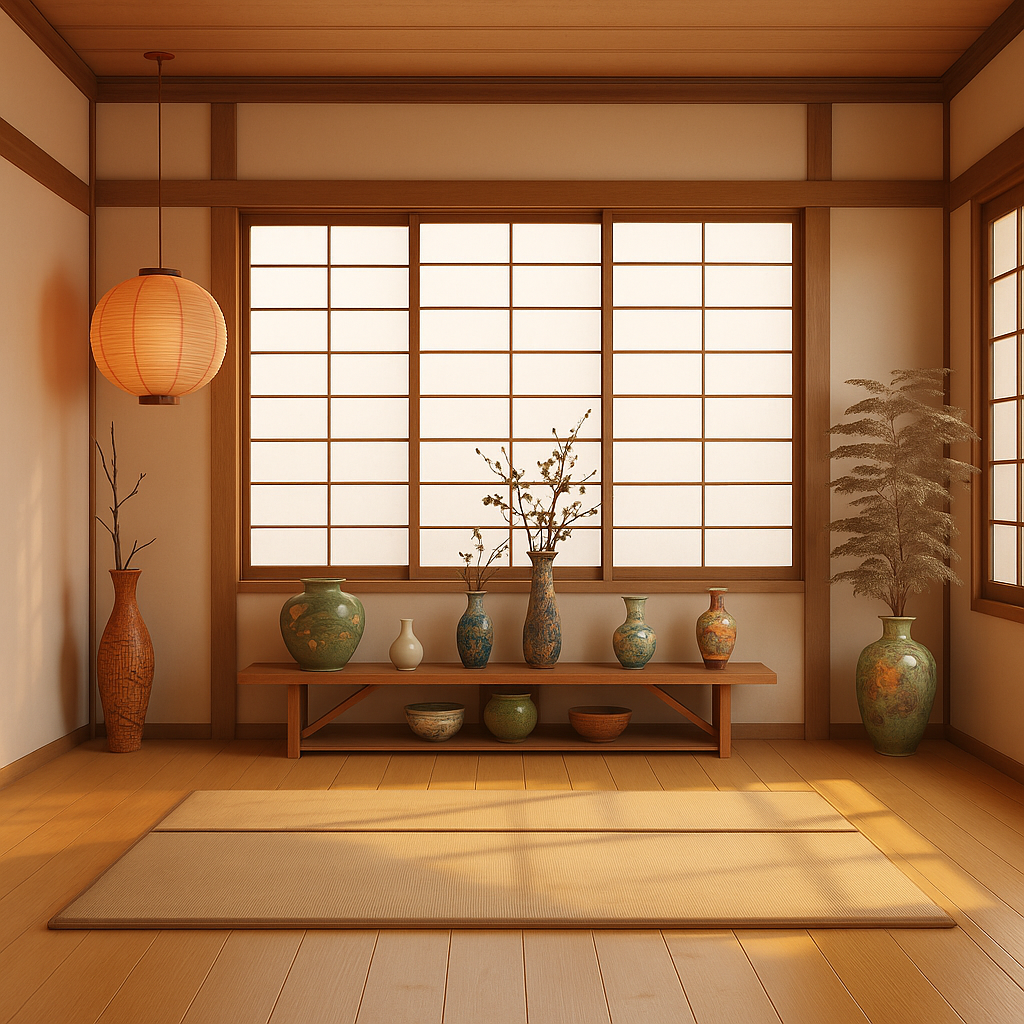 گلدانهای ژاپنی در دکوراسیون داخلی