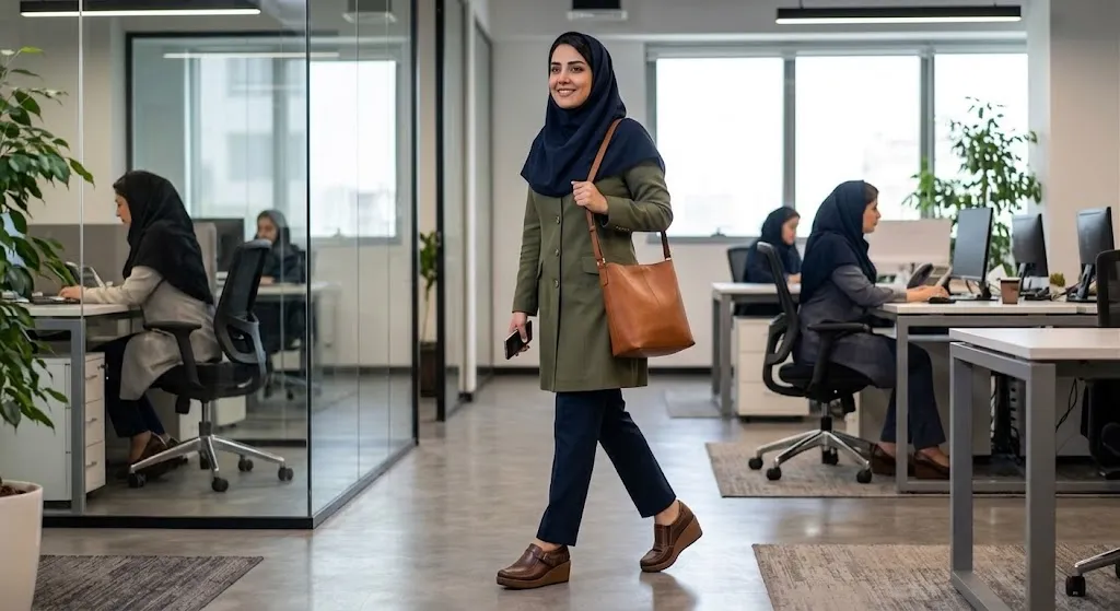 کفش اداری شیک زنانه لژدار