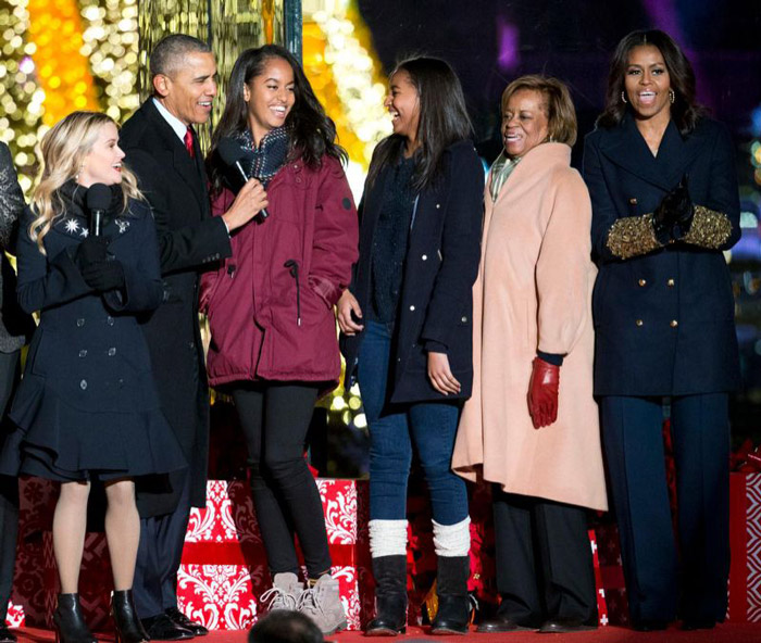 جدیدترین عکس دختر های باراک اوباما در جشن کریسمس 2016