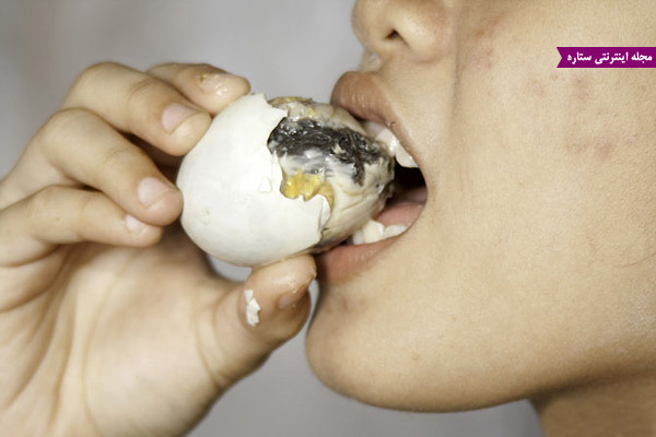 خوردن تخم اردک جنین شده - تخم اردک زنده - بالوت تایلندی