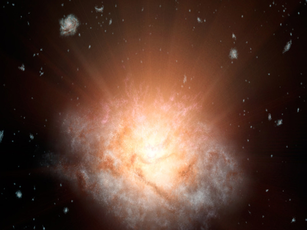  ابر سیاهچاله،درخشان‌ترین کهکشان 