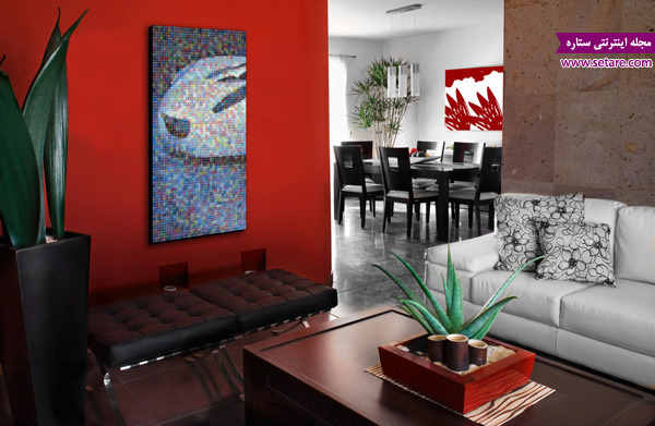مناسب ترین رنگ ها برای دکوراسیون داخلی منزل - رنگ قرمز در طراحی داخلی منزل