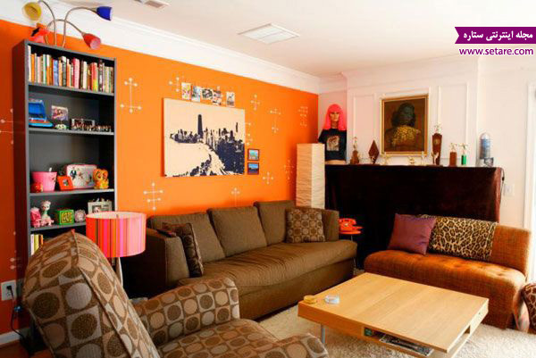 مناسب ترین رنگ ها برای دکوراسیون داخلی منزل - اتاق نارنجی رنگ