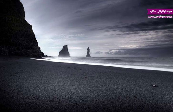 جزیره ایسلند، سواحل سیاه، گدازه های آتشفشانی