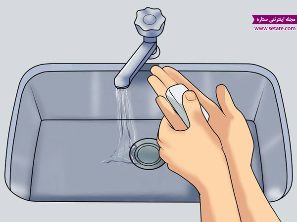 روش صحیح استفاده از لنز چشم - شستن دست ها
