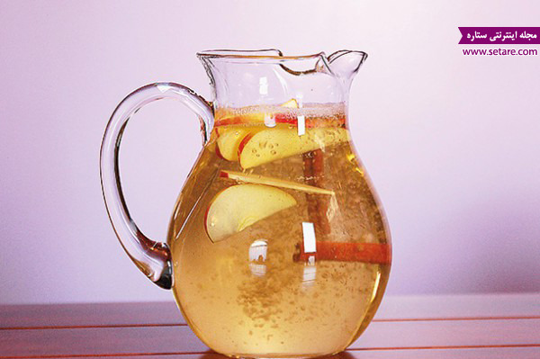 نوشیدنی سیب و دارچین - آب طعم دار خنک
