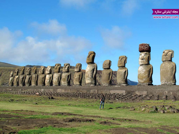 جزیره ایستر، شیلی، عجایب جهان، مجسمه های جزیره ایستر، مجسمه پارو شیلی