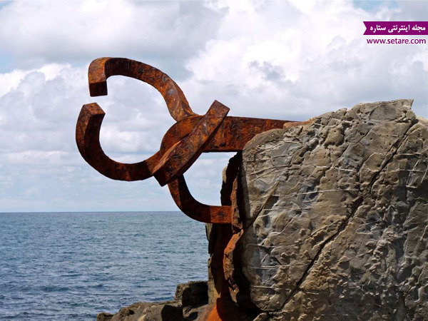 شانه باد، اسپانیا، سن سباستین، مجسمه فولادی