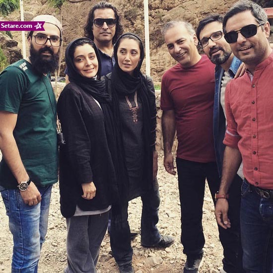 هدیه تهرانی ،عکس هدیه تهرانی در کنار دیگر بازیگران فیلم عادت نمی‌کنیم