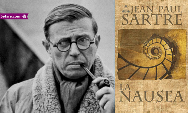 عکس جلد کتاب تهوع - عکس ژان پل سارتر