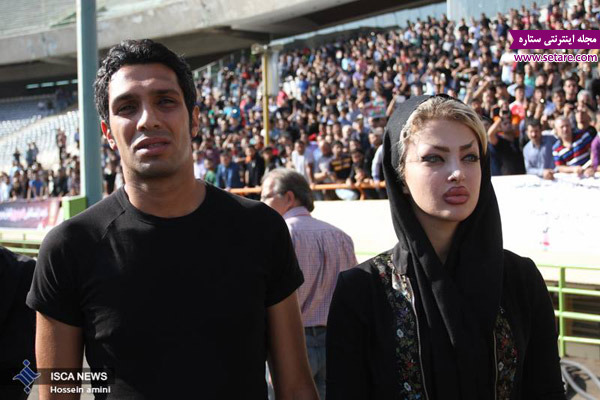 عکس سپهر حیدری و همسرش در تشییع جنازه هادی نوروزی