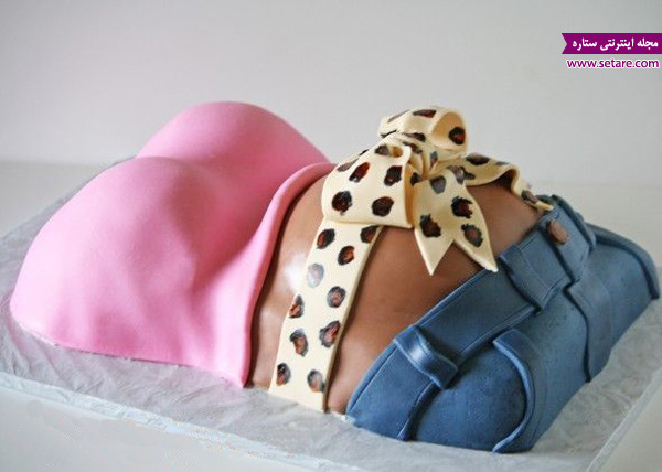 کیک تولد بارداری،تزیین کیک تولد دخترانه