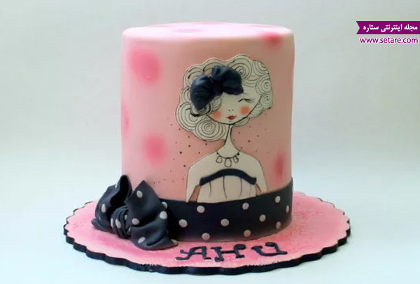 فوندانت،نقاشی روی کیک،تزیین کیک تولد دخترانه
