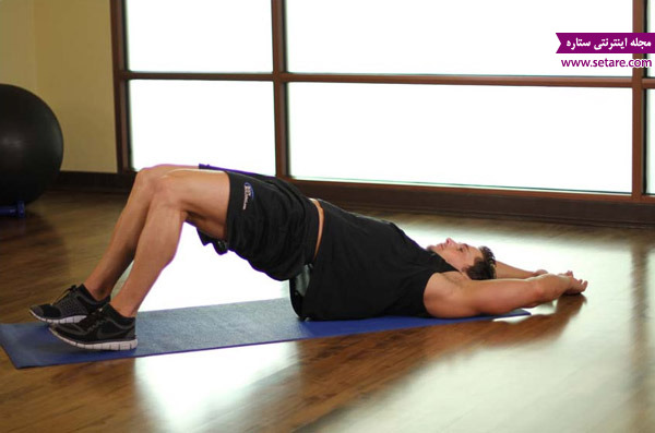 حرکات اصلاحی گودی کمر - تقویت عضلات شکم و باسن - کج کردن لگن