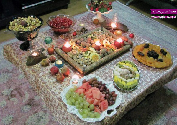 تزیین سفره شب یلدا - تزیین سفره شب چله - عکس شب یلدا تزیین سفره شب یلدا - تزیین سفره شب چله - عکس شب یلدا