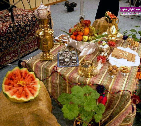 تزیین سفره شب یلدا - هندوانه شب یلدا - سفره شب چله - عکس شب یلدا تزیین سفره شب یلدا - هندوانه شب یلدا - سفره شب چله - عکس شب یلدا