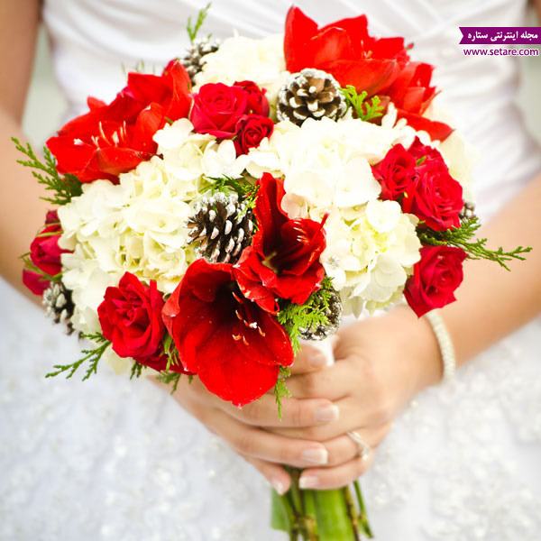 دسته گل با گل وحشی برای عروس