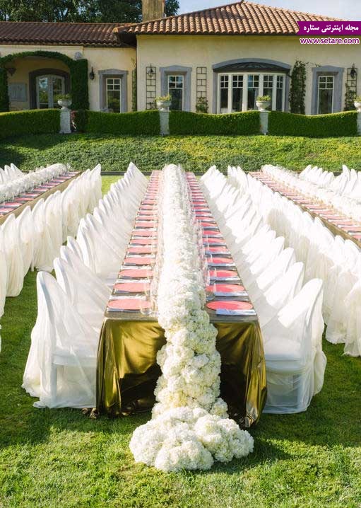 گل آرایی - مراسم عروسی - تشریفات - گل - عروسی - میز