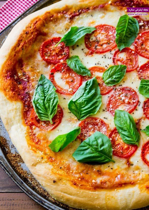 طرز تهیه پیتزا مارگاریتا کلاسیک (پیتزا رژیمی) - پیتزا سبزیجات