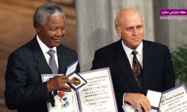 برنده جایزه نوبل، برندگان نوبل، جایزه صلح نوبل، نلسون ماندلا، د کلرک، رئیس جمهور آفریقا