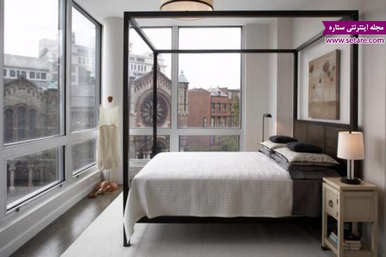 مدل تخت خواب سایبان دار - تخت خواب دو نفره سایبان دار - عکس تخت دو نفره