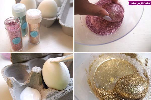 طرز تهیه تخم مرغ رنگی، تزیین تخم مرع رنگی عید، رنگ کردن تخم مرغ سفره هفت سین 