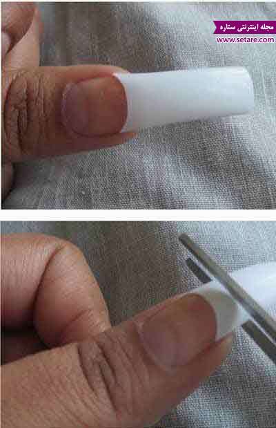 روش چسباندن و کندن ناخن مصنوعی