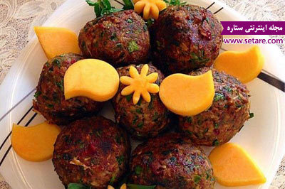 آموزش تزیین کوفته تبریزی، طرز تهیه کوفته تبریزی، سبزی کوفته، کوفته