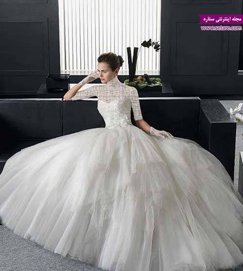 مدل لباس عروسکی-دامن فنردار برای لباس عروس