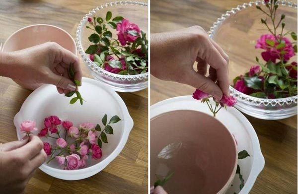 عکس روش درست کردن کاسه تزئینی گل دار