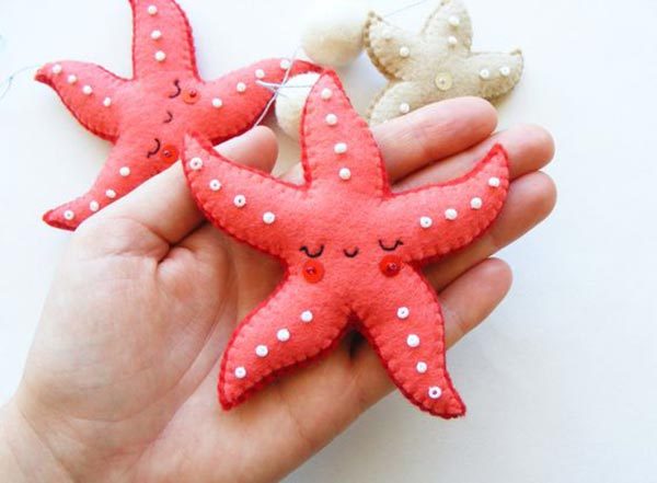 عکس ستاره های دریایی نمدی تزئینی